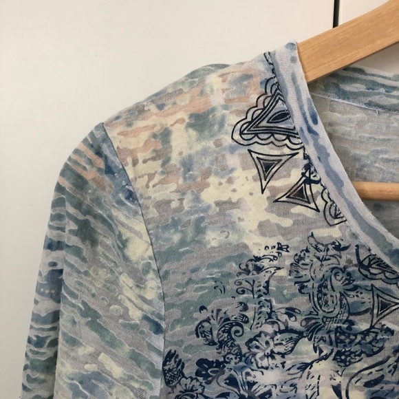 Blue T-Shirt with Built in Tank Top - Picture 4 of 8